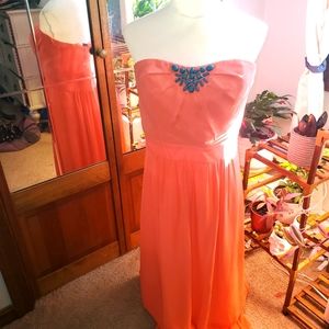 Strapless long formal dress size 14